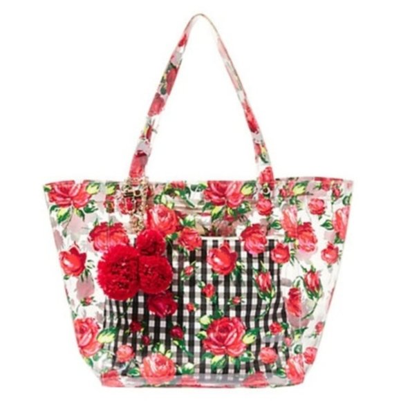 Betsey Johnson Handbags - Betsey Johnson Gingham "THE CLEAR CHOICE TOTE"